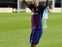 Joao Cancelo right-back of Barcelona and Portugal celebrates after scoring his sides first goal during the LaLiga EA Sports match between FC...