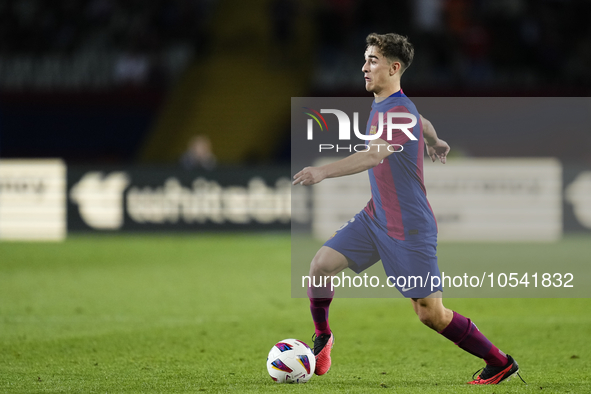 Gavi central midfield of Barcelona and Spain in action during the LaLiga EA Sports match between FC Barcelona and Celta Vigo at Estadi Olimp...