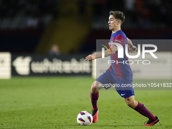 Gavi central midfield of Barcelona and Spain in action during the LaLiga EA Sports match between FC Barcelona and Celta Vigo at Estadi Olimp...