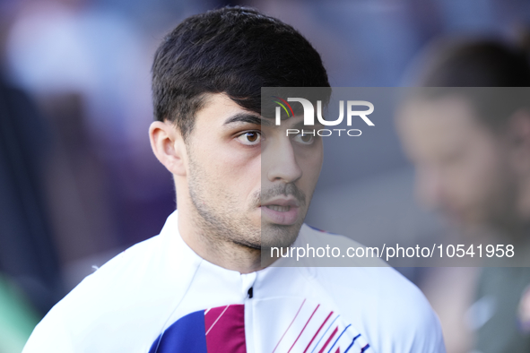 Pedri central midfield of Barcelona and Spain prior the LaLiga EA Sports match between FC Barcelona and Celta Vigo at Estadi Olimpic Lluis C...