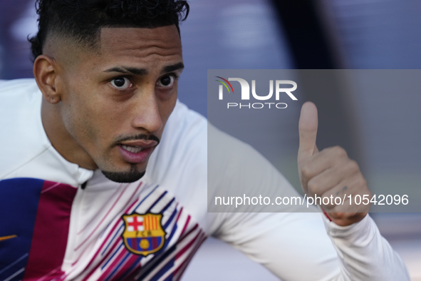 Raphinha right winger of Barcelona and Brazil during the LaLiga EA Sports match between FC Barcelona and Celta Vigo at Estadi Olimpic Lluis...