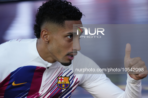 Raphinha right winger of Barcelona and Brazil during the LaLiga EA Sports match between FC Barcelona and Celta Vigo at Estadi Olimpic Lluis...