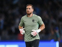 Jan Oblak of Atletico de Madrid looks on during the UEFA Champions League Group E match between SS Lazio v Atletico de Madrid at Stadio Olim...