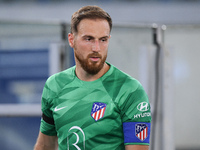 Jan Oblak of Atletico de Madrid looks on during the UEFA Champions League Group E match between SS Lazio v Atletico de Madrid at Stadio Olim...