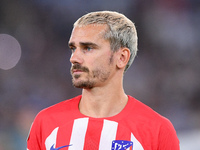 Antoine Griezmann of Atletico de Madrid looks on during the UEFA Champions League Group E match between SS Lazio v Atletico de Madrid at Sta...