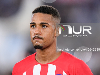 Samuel Lino of Atletico de Madrid looks on during the UEFA Champions League Group E match between SS Lazio v Atletico de Madrid at Stadio Ol...