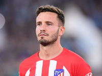 Saul Niguez of Atletico de Madrid looks on during the UEFA Champions League Group E match between SS Lazio v Atletico de Madrid at Stadio Ol...