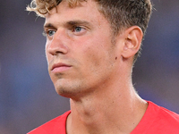 Marcos Llorente of Atletico de Madrid looks on during the UEFA Champions League Group E match between SS Lazio v Atletico de Madrid at Stadi...