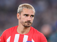 Antoine Griezmann of Atletico de Madrid looks on during the UEFA Champions League Group E match between SS Lazio v Atletico de Madrid at Sta...