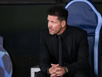 Diego Simeone head coach of Atletico de Madrid looks on during the UEFA Champions League Group E match between SS Lazio v Atletico de Madrid...