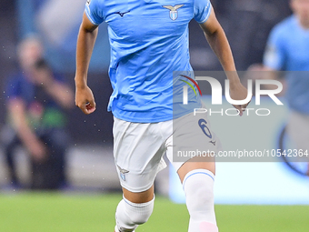 Daichi Kamada of SS Lazio during the UEFA Champions League Group E match between SS Lazio v Atletico de Madrid at Stadio Olimpico Roma on Se...