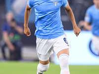 Daichi Kamada of SS Lazio during the UEFA Champions League Group E match between SS Lazio v Atletico de Madrid at Stadio Olimpico Roma on Se...