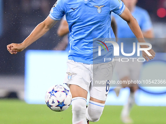 Daichi Kamada of SS Lazio during the UEFA Champions League Group E match between SS Lazio v Atletico de Madrid at Stadio Olimpico Roma on Se...