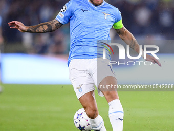 Ciro Immobile of SS Lazio during the UEFA Champions League Group E match between SS Lazio v Atletico de Madrid at Stadio Olimpico Roma on Se...