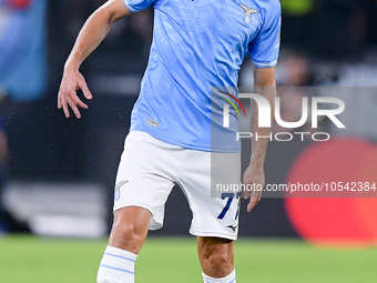 Adam Marusic of SS Lazio during the UEFA Champions League Group E match between SS Lazio v Atletico de Madrid at Stadio Olimpico Roma on Sep...