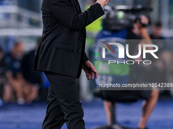 Diego Simeone head coach of Atletico de Madrid gestures during the UEFA Champions League Group E match between SS Lazio v Atletico de Madrid...