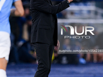 Diego Simeone head coach of Atletico de Madrid gestures during the UEFA Champions League Group E match between SS Lazio v Atletico de Madrid...