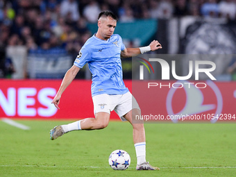 Gil Patric of SS Lazio during the UEFA Champions League Group E match between SS Lazio v Atletico de Madrid at Stadio Olimpico Roma on Septe...