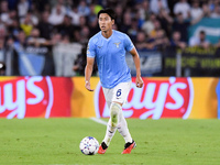 Daichi Kamada of SS Lazio during the UEFA Champions League Group E match between SS Lazio v Atletico de Madrid at Stadio Olimpico Roma on Se...