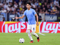 Daichi Kamada of SS Lazio during the UEFA Champions League Group E match between SS Lazio v Atletico de Madrid at Stadio Olimpico Roma on Se...