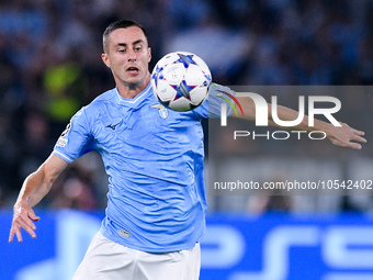 Adam Marusic of SS Lazio during the UEFA Champions League Group E match between SS Lazio v Atletico de Madrid at Stadio Olimpico Roma on Sep...