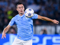 Adam Marusic of SS Lazio during the UEFA Champions League Group E match between SS Lazio v Atletico de Madrid at Stadio Olimpico Roma on Sep...