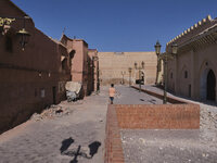 Marrakech, Morocco, 2023/09/11. Just a few days after the terrible earthquake in Morocco, the city of Marrakech is slowly getting back to li...