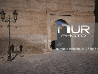 Marrakech, Morocco, 2023/09/11. Just a few days after the terrible earthquake in Morocco, the city of Marrakech is slowly getting back to li...