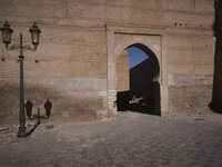 Marrakech, Morocco, 2023/09/11. Just a few days after the terrible earthquake in Morocco, the city of Marrakech is slowly getting back to li...