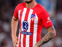 Saul Niguez of Atletico de Madrid looks on during the UEFA Champions League Group E match between SS Lazio v Atletico de Madrid at Stadio Ol...