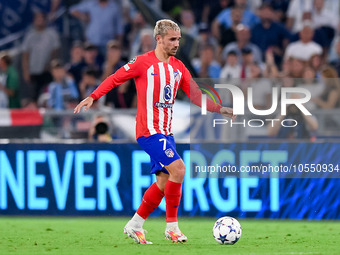 Antoine Griezmann of Atletico de Madrid during the UEFA Champions League Group E match between SS Lazio v Atletico de Madrid at Stadio Olimp...