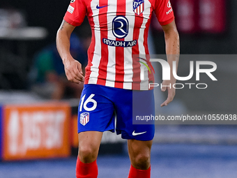 Nahuel Molina of Atletico de Madrid during the UEFA Champions League Group E match between SS Lazio v Atletico de Madrid at Stadio Olimpico...