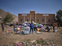 In Talat N'Yaaqoub, Morocco, on September 13, 2023, a large-scale mobilization is being organized to help the victims of the earthquake. (