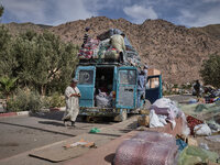 Morocco, Talat N'Yaaqoub, 2023-09-13. In the village of Talat N'Yaaqoub, a large-scale mobilisation was organised to help the victims of the...