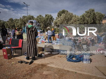 Morocco, Talat N'Yaaqoub, 2023-09-13. In the village of Talat N'Yaaqoub, a large-scale mobilisation was organised to help the victims of the...