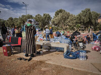 Morocco, Talat N'Yaaqoub, 2023-09-13. In the village of Talat N'Yaaqoub, a large-scale mobilisation was organised to help the victims of the...