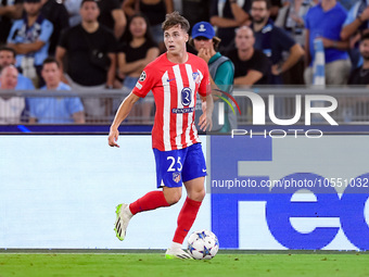 Rodrigo Riquelme of Atletico de Madrid during the UEFA Champions League Group E match between SS Lazio v Atletico de Madrid at Stadio Olimpi...