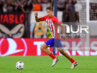 Marcos Llorente of Atletico de Madrid during the UEFA Champions League Group E match between SS Lazio v Atletico de Madrid at Stadio Olimpic...