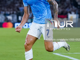 Felipe Anderson of SS Lazio during the UEFA Champions League Group E match between SS Lazio v Atletico de Madrid at Stadio Olimpico Roma on...