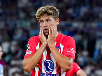 Marcos Llorente of Atletico de Madrid looks dejected during the UEFA Champions League Group E match between SS Lazio v Atletico de Madrid at...