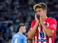 Marcos Llorente of Atletico de Madrid looks dejected during the UEFA Champions League Group E match between SS Lazio v Atletico de Madrid at...