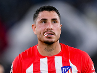 Jose' Gimenez of Atletico de Madrid looks dejected during the UEFA Champions League Group E match between SS Lazio v Atletico de Madrid at S...