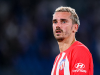 Antoine Griezmann of Atletico de Madrid looks on during the UEFA Champions League Group E match between SS Lazio v Atletico de Madrid at Sta...