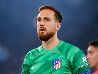 Jan Oblak of Atletico de Madrid looks on during the UEFA Champions League Group E match between SS Lazio v Atletico de Madrid at Stadio Olim...