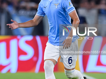 Daichi Kamada of SS Lazio during the UEFA Champions League Group E match between SS Lazio v Atletico de Madrid at Stadio Olimpico Roma on Se...