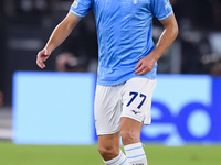 Adam Marusic of SS Lazio during the UEFA Champions League Group E match between SS Lazio v Atletico de Madrid at Stadio Olimpico Roma on Sep...