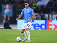 Adam Marusic of SS Lazio during the UEFA Champions League Group E match between SS Lazio v Atletico de Madrid at Stadio Olimpico Roma on Sep...