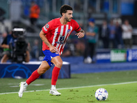 Mario Hermoso of Atletico de Madrid during the UEFA Champions League Group E match between SS Lazio v Atletico de Madrid at Stadio Olimpico...