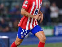 Mario Hermoso of Atletico de Madrid during the UEFA Champions League Group E match between SS Lazio v Atletico de Madrid at Stadio Olimpico...