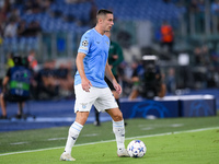 Adam Marusic of SS Lazio during the UEFA Champions League Group E match between SS Lazio v Atletico de Madrid at Stadio Olimpico Roma on Sep...